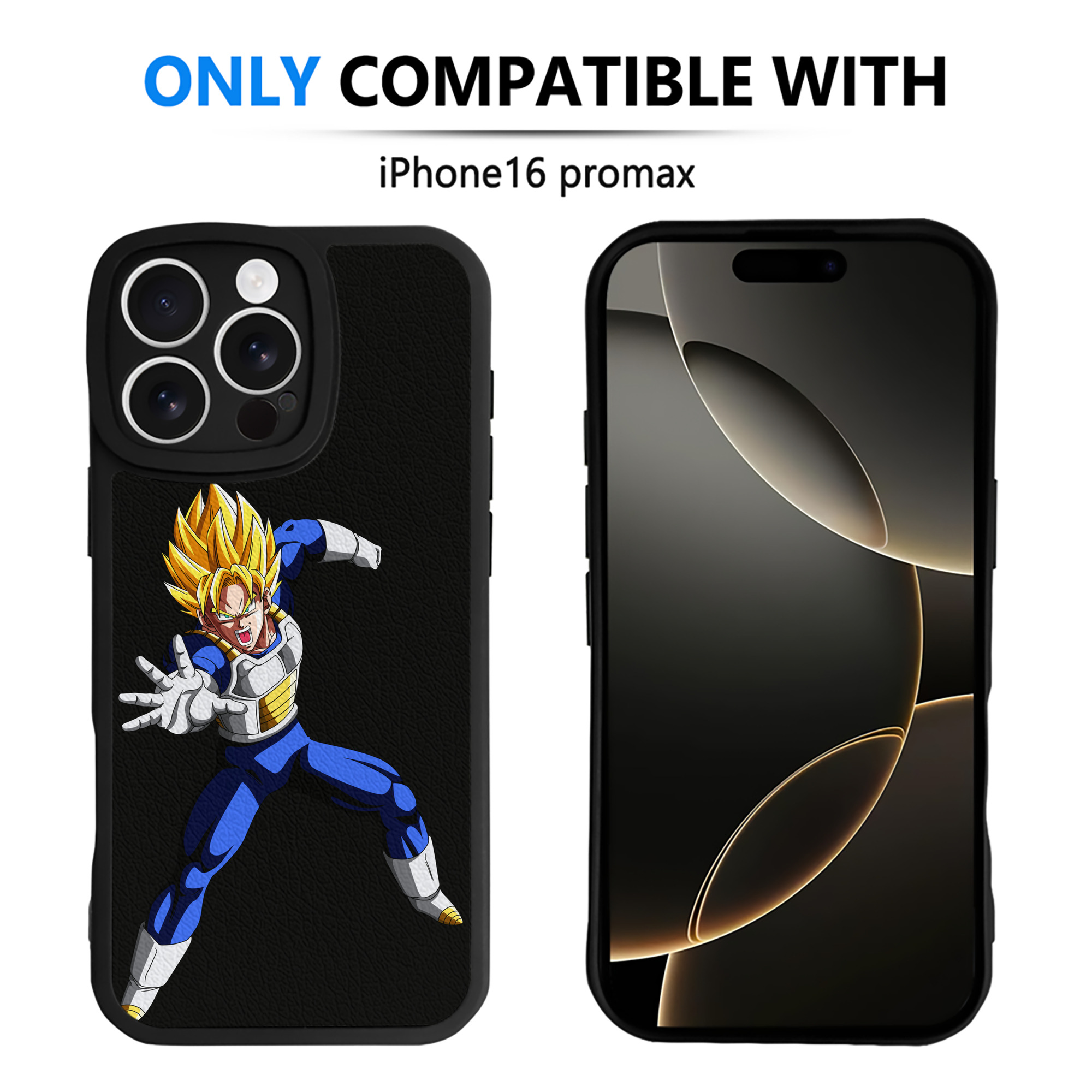（画像用） ドラゴンボール ベジータ四世（Bejīta Yonsei）DRAGON BALL Vegeta IV 【iPhone 16シリーズ対応】シリコンスマホケース（レザー調） 材質：シリコン